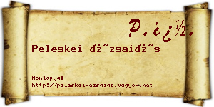 Peleskei Ézsaiás névjegykártya
